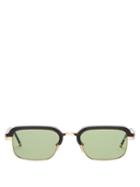 Matchesfashion.com Jacques Marie Mage - Comanche Rectangle Acetate And Titanium Sunglasses - Mens - Green