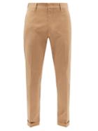Paul Smith - Cotton-blend Twill Tapered-leg Chino Trousers - Mens - Tan