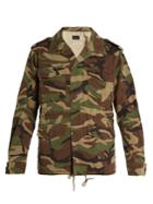 Saint Laurent Love-appliqu Camouflage-print Military Jacket