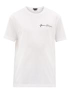 Matchesfashion.com Versace - Signature-embroidered Cotton-jersey T-shirt - Mens - White
