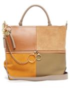 Matchesfashion.com See By Chlo - Emy Large Suede And Leather Tote Bag - Womens - Tan Multi
