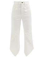 Loewe - Curved-seam Wide-leg Jeans - Womens - White