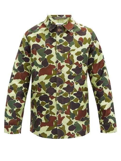 Matchesfashion.com Junya Watanabe - Camouflage-print Cotton-twill Shirt Jacket - Mens - Green Multi