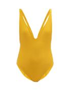 Matchesfashion.com Jade Swim - Revel Plunge Front Swimsuit - Womens - Yellow