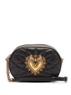 Matchesfashion.com Dolce & Gabbana - Devotion Heart Embellished Quilted Leather Bag - Womens - Black