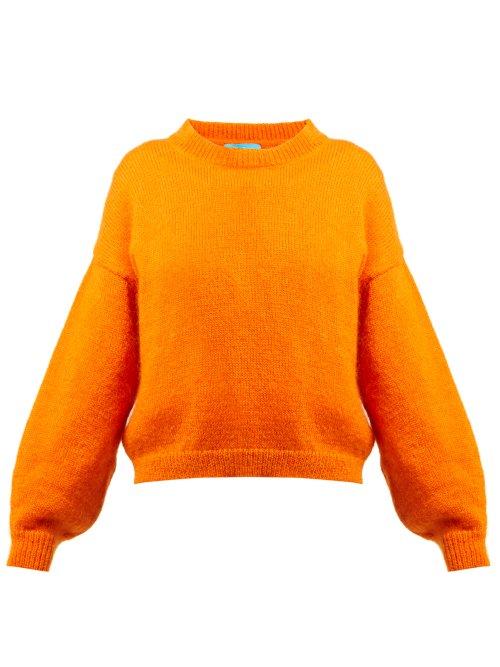 Matchesfashion.com M.i.h Jeans - Jackson Mohair Blend Sweater - Womens - Orange