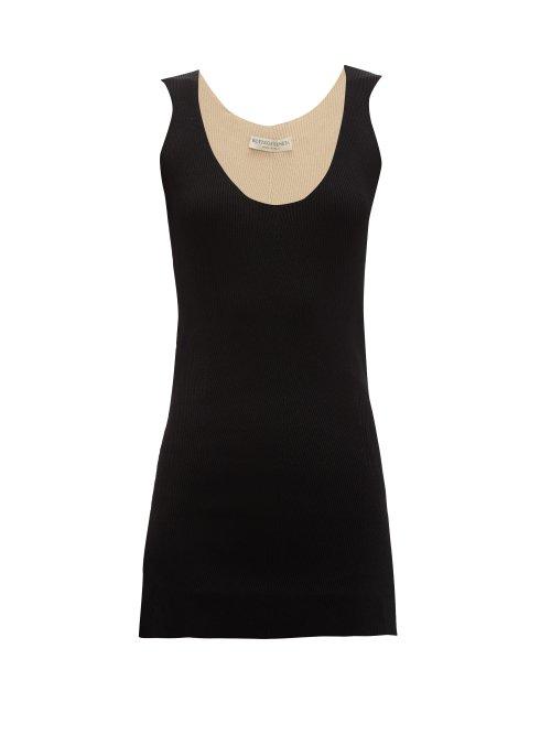 Matchesfashion.com Bottega Veneta - Contrast Panel Tank Top - Womens - Black Multi