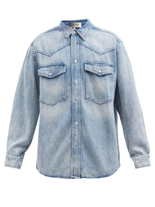 Isabel Marant - Tanem Denim Shirt - Mens - Light Blue