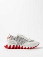 Christian Louboutin - Loubishark Leather Trainers - Mens - White Red