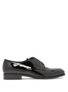 Matchesfashion.com Giorgio Armani - Vernice Patent Leather Derby Shoes - Mens - Black
