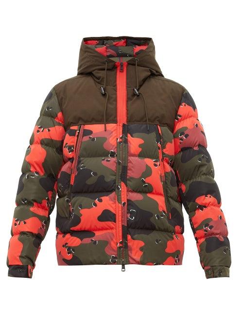 Matchesfashion.com Moncler - Eymeric Camouflage Down Filled Jacket - Mens - Red Multi