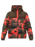 Matchesfashion.com Moncler - Eymeric Camouflage Down Filled Jacket - Mens - Red Multi