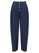 Matchesfashion.com Mm6 Maison Margiela - High Rise Cotton Wide Leg Jeans - Womens - Denim