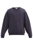 Matchesfashion.com Raey - Oversized Cotton-jersey Sweatshirt - Mens - Navy