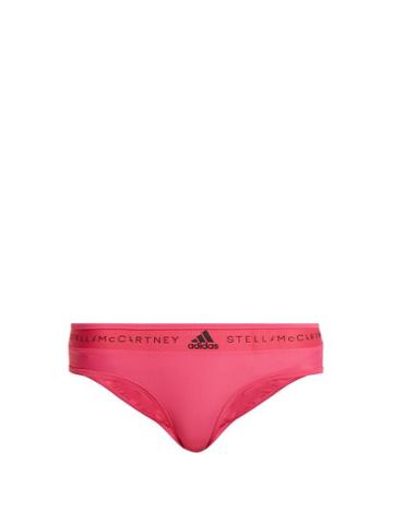 Matchesfashion.com Adidas By Stella Mccartney - Logo Print Bikini Briefs - Womens - Pink