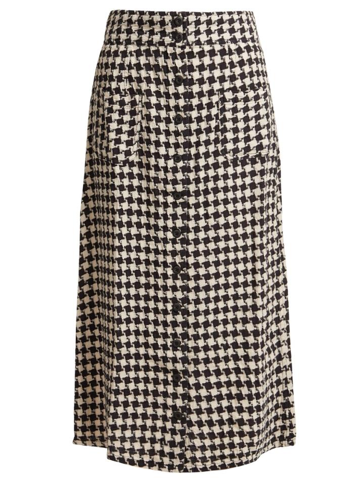 Ace & Jig Bo Houndstooth Cotton Midi Skirt
