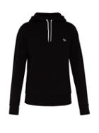 Matchesfashion.com Maison Kitsun - Fox Embroidered Cotton Jersey Hooded Sweatshirt - Mens - Black