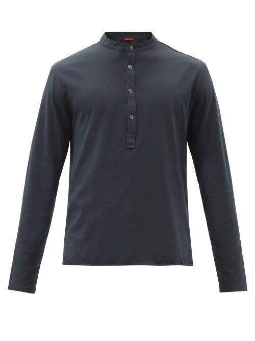 Matchesfashion.com Barena Venezia - Nalin Cotton-jersey Henley Top - Mens - Navy