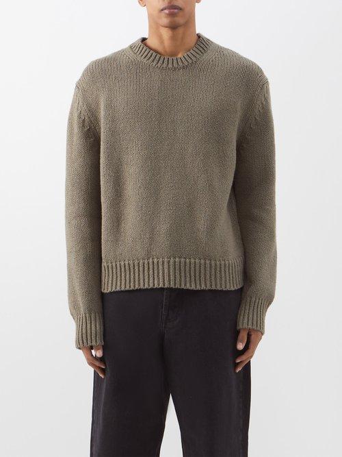 Frame - Panelled Cotton-blend Sweater - Mens - Grey