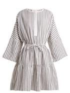 Wiggy Kit Drawstring Cotton-flax Mini Dress