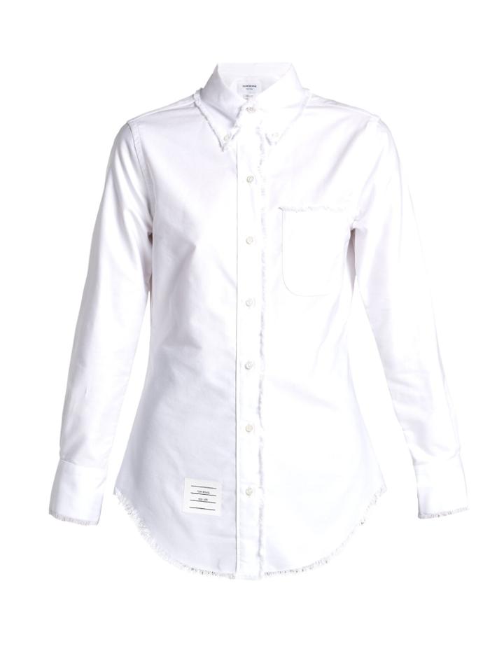 Thom Browne Frayed-edge Cotton Shirt