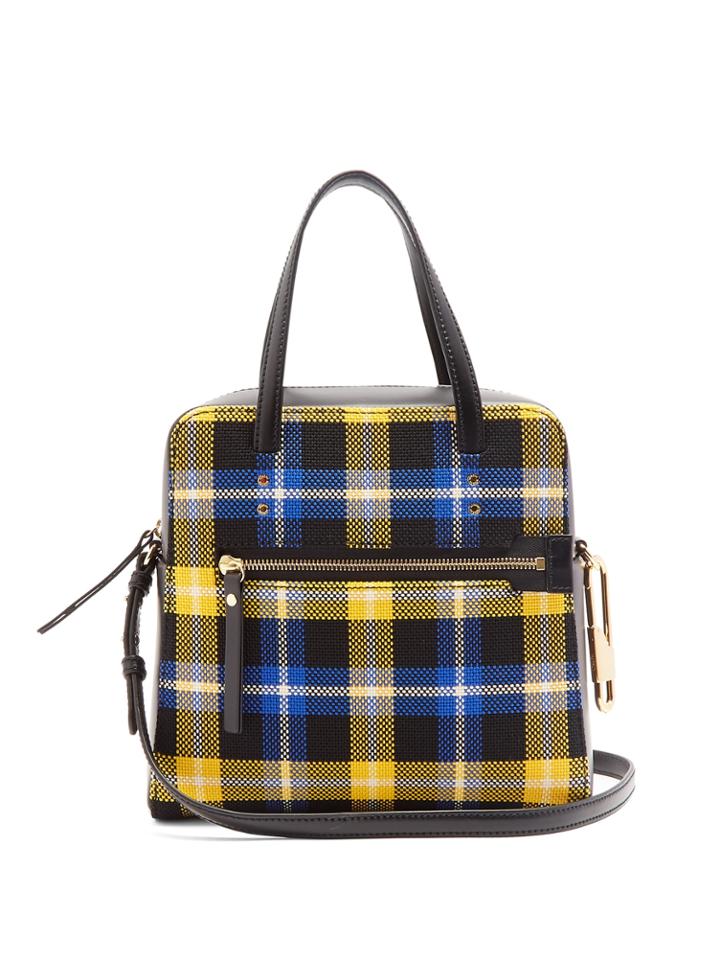 Joseph Ryder 25 Checked Leather-trimmed Cross-body Bag