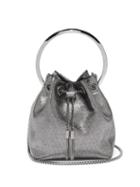 Matchesfashion.com Jimmy Choo - Bonbon Metallic Bucket Bag - Womens - Silver