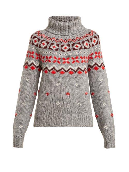 Matchesfashion.com Bogner - Sinta Roll Neck Cashmere Sweater - Womens - Dark Grey