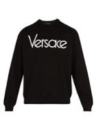Versace 1990 Logo-embroidered Cotton Sweatshirt