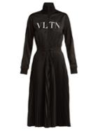 Valentino Vltn Pleated Jersey Midi Dress