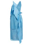 Diane Von Furstenberg Diamond And Twig-lace Asymmetric Wrap Dress