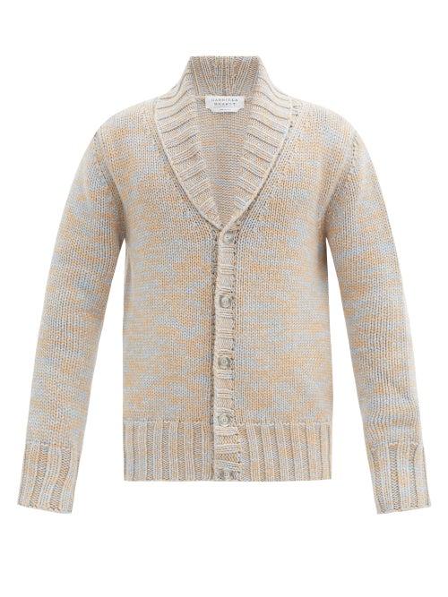 Matchesfashion.com Gabriela Hearst - Casa Shawl-lapel Cashmere Cardigan - Mens - Grey Multi