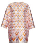 Giambattista Valli Chevron Jacquard Cocoon Coat