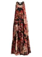 Elizabeth And James Izzie Floral-print Silk Maxi Dress