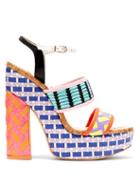 Matchesfashion.com Sophia Webster - Celia Platform Block Heeled Sandals - Womens - Multi