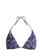 Matchesfashion.com Paolita - Valiente Reversible Triangle Bikini Top - Womens - Blue Multi