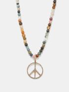 Rosa De La Cruz - Peace Diamond & 18kt Gold Beaded Necklace - Womens - Multi