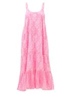 Juliet Dunn - Floral-print Cotton Sun Dress - Womens - Pink