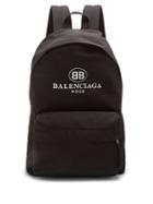 Matchesfashion.com Balenciaga - Logo Embroidered Coated Canvas Backpack - Mens - Black Multi