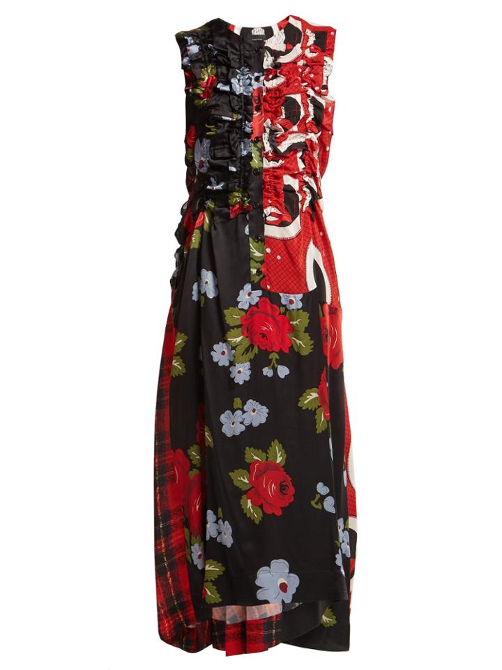 Simone Rocha Patchwork Silk-blend Dress