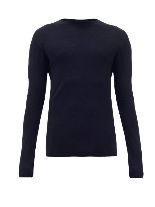 Matchesfashion.com Iffley Road - Dartmoor Merino Wool Top - Mens - Navy