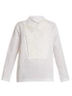 Matchesfashion.com Toga - Lace Bib Cotton Poplin Top - Womens - White