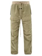 Mens Rtw Fear Of God - Drawstring Cotton-canvas Cargo Trousers - Mens - Green
