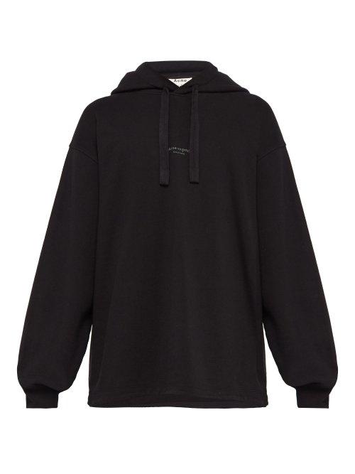 Matchesfashion.com Acne Studios - Cotton Hooded Sweatshirt - Mens - Black