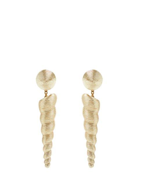 Matchesfashion.com Rebecca De Ravenel - Twisty Drop Earrings - Womens - Gold