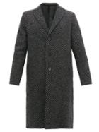 Matchesfashion.com Harris Wharf London - Large Herringbone Weave Wool Coat - Mens - Grey Multi
