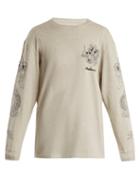 Matchesfashion.com Maharishi - Stencil Dragon Logo Embroidered Cotton Sweatshirt - Womens - Grey