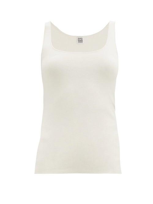 Matchesfashion.com Totme - Urda Scoop-neck Jersey Tank Top - Womens - Ivory