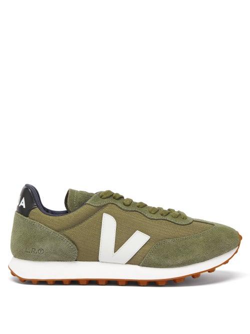 Veja - Rio Branco Ripstop And Suede Trainers - Mens - Khaki