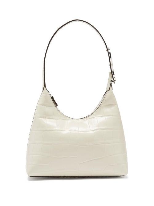 Matchesfashion.com Staud - Scotty Crocodile-effect Leather Shoulder Bag - Womens - Cream